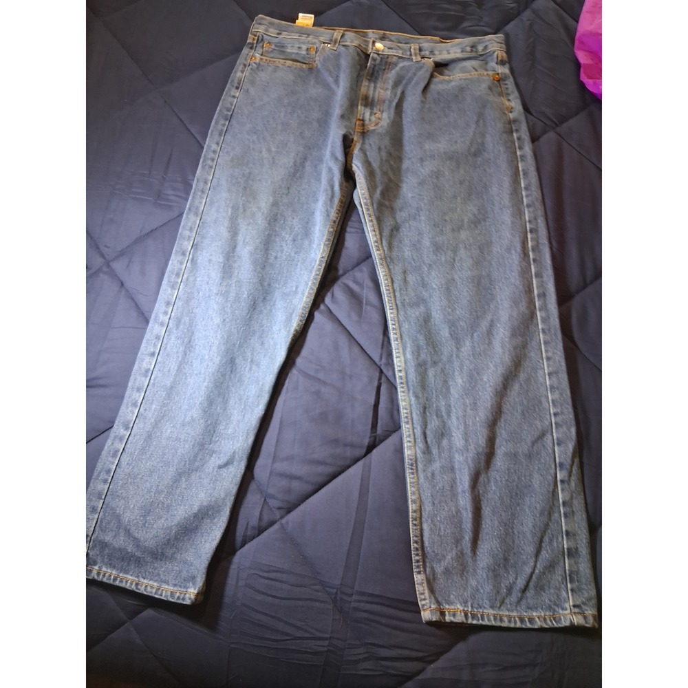 Levis 505 Regular Fit Straight Leg Jeans Mens 38x30 Medium Wash Blue 00505-4891